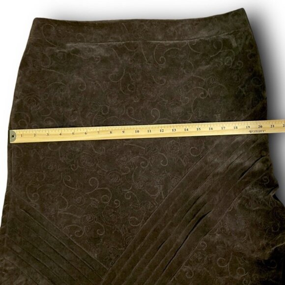 Velvet Textured Fit and Flare Skirt Plus Size Boho Mermaid Western Fall Sz 14 - Picture 8 of 12